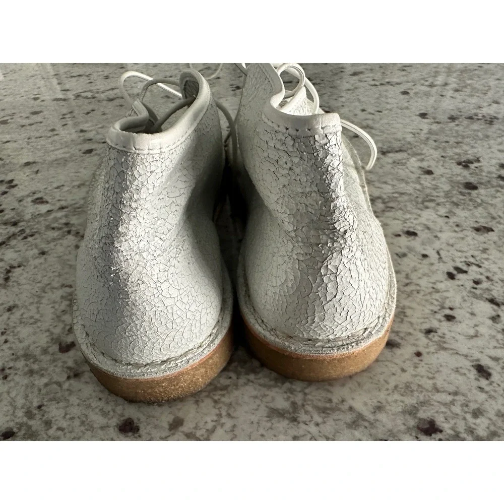Tory Burch Bergen crackled leather chukka boots Sz 8